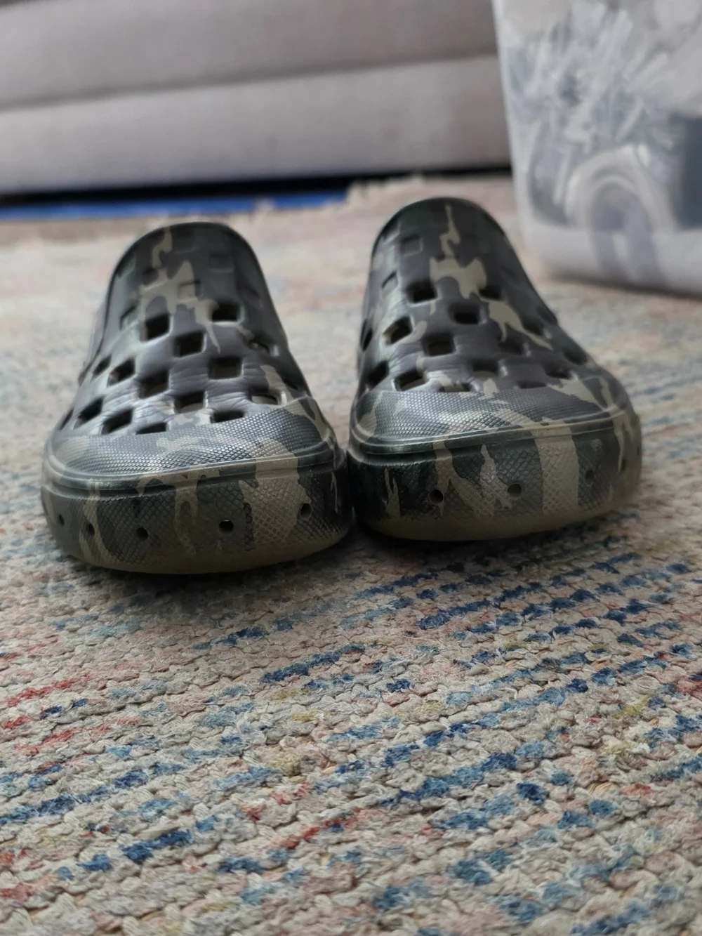 Vans Kids Camouflage Water Shoes in Green, Black, and Tan